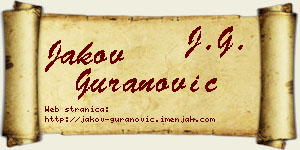Jakov Guranović vizit kartica